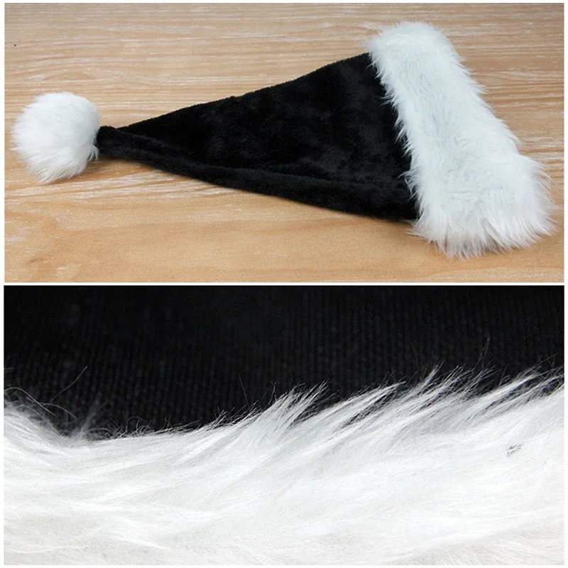 Unisex Xmas Black Plush Christ - огляд і ціна Santa Hat Plush