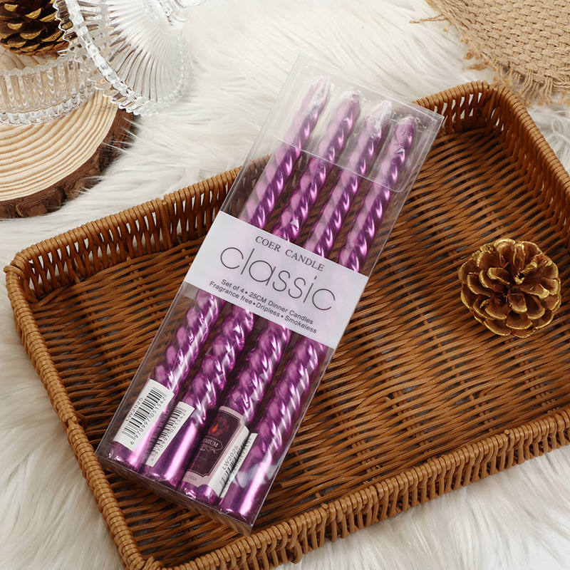 4pcs European-style Long-pole  - огляд і ціна Holiday Candle Set