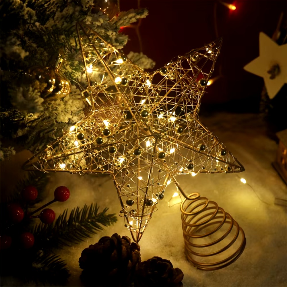 Gold/Silver LED Christmas Tree - огляд і ціна Star Tree Topper