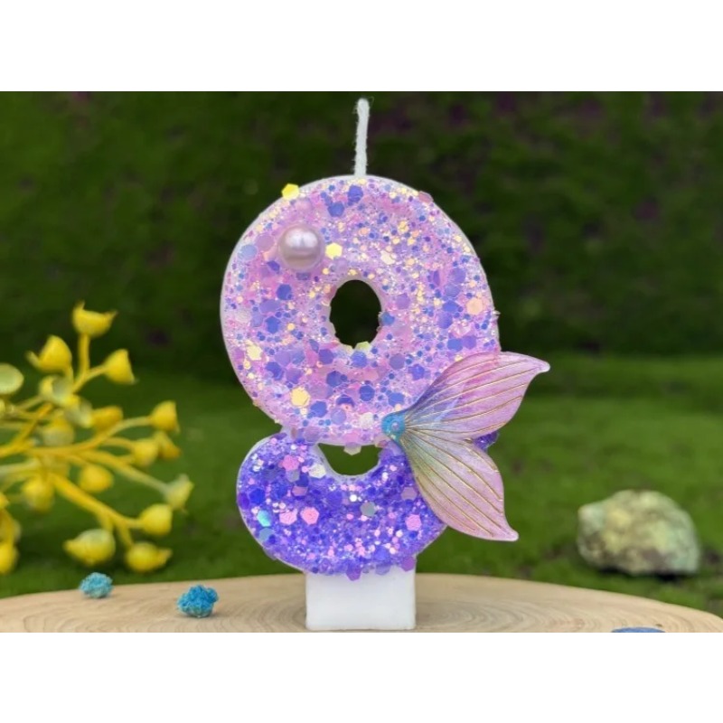 Glitter Purple Gradient Mermai - огляд і ціна Holiday Candle Set