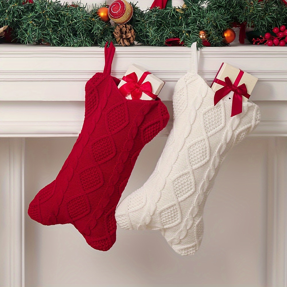Dog Christmas Stocking, Knit C - огляд і ціна Christmas Stocking Hanging