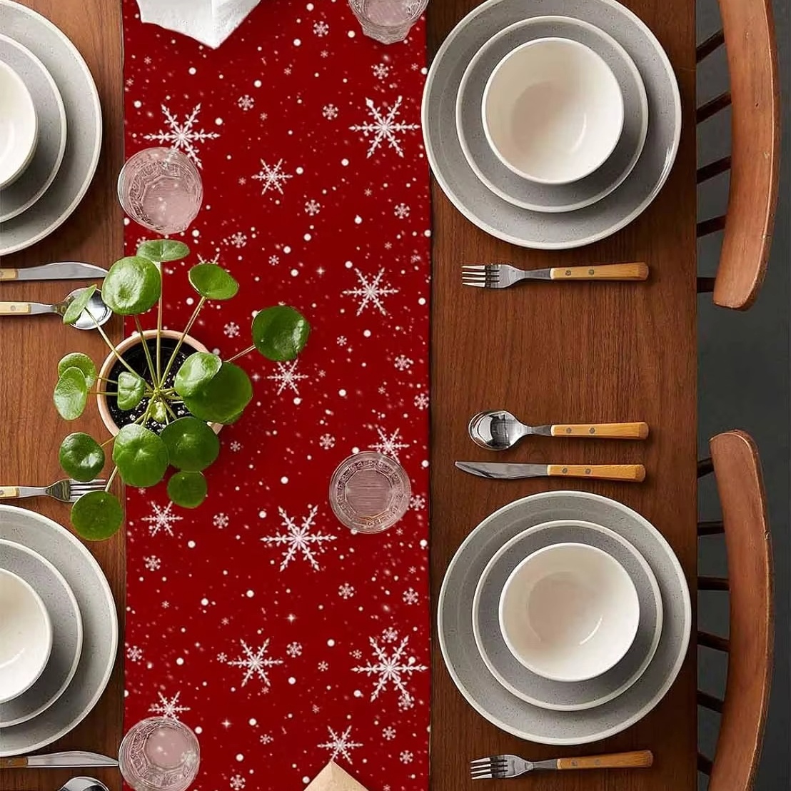 Red Table Runner Christmas Tre - огляд і ціна Christmas Table Runner