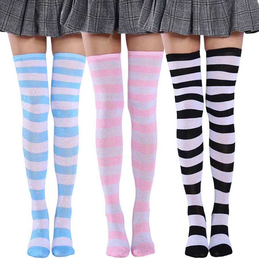 Cute Pink Blue Lolita Striped  - огляд і ціна Christmas Stocking Hanging