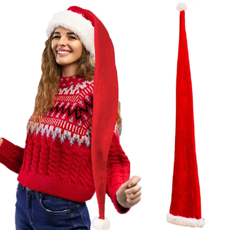 Soft Plush Extra Long Adult Sa - огляд і ціна Santa Hat Plush