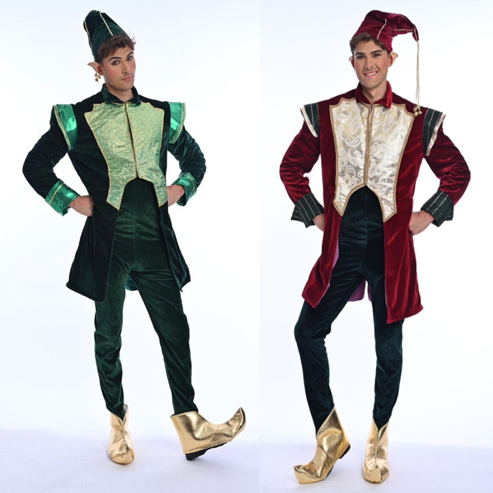 Luxury Velvet Santa Claus Chri - огляд і ціна Elf Costume Christmas