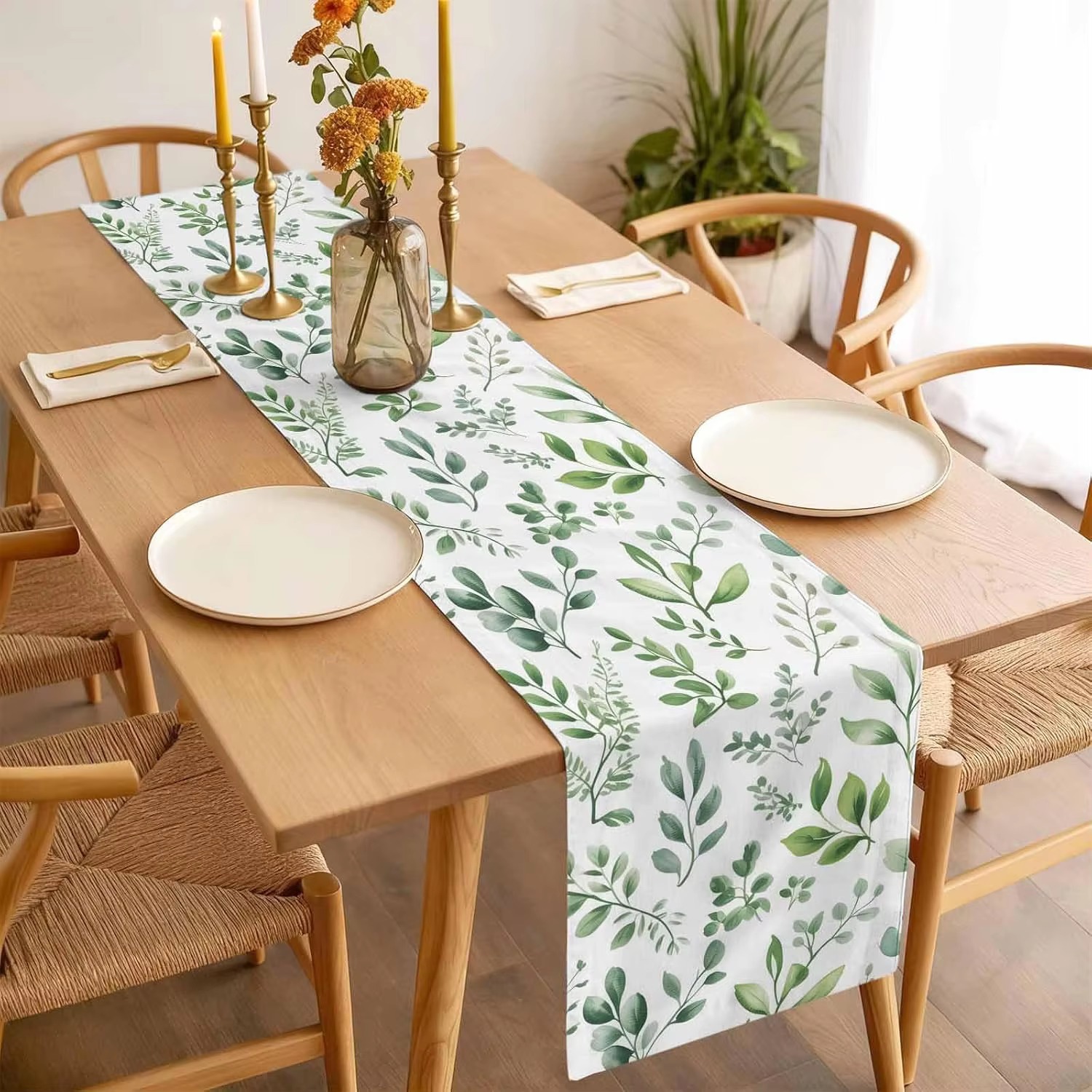 Sage Green Table Runner Linen  - огляд і ціна Christmas Table Runner