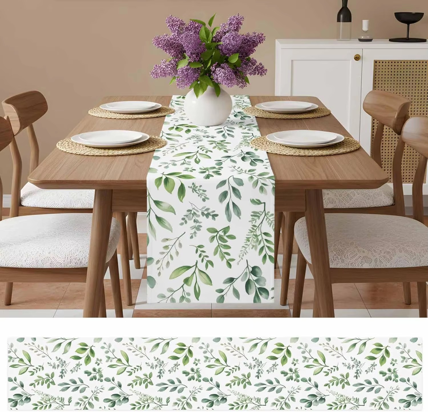 Sage Green Table Runner Linen  - огляд і ціна Christmas Table Runner