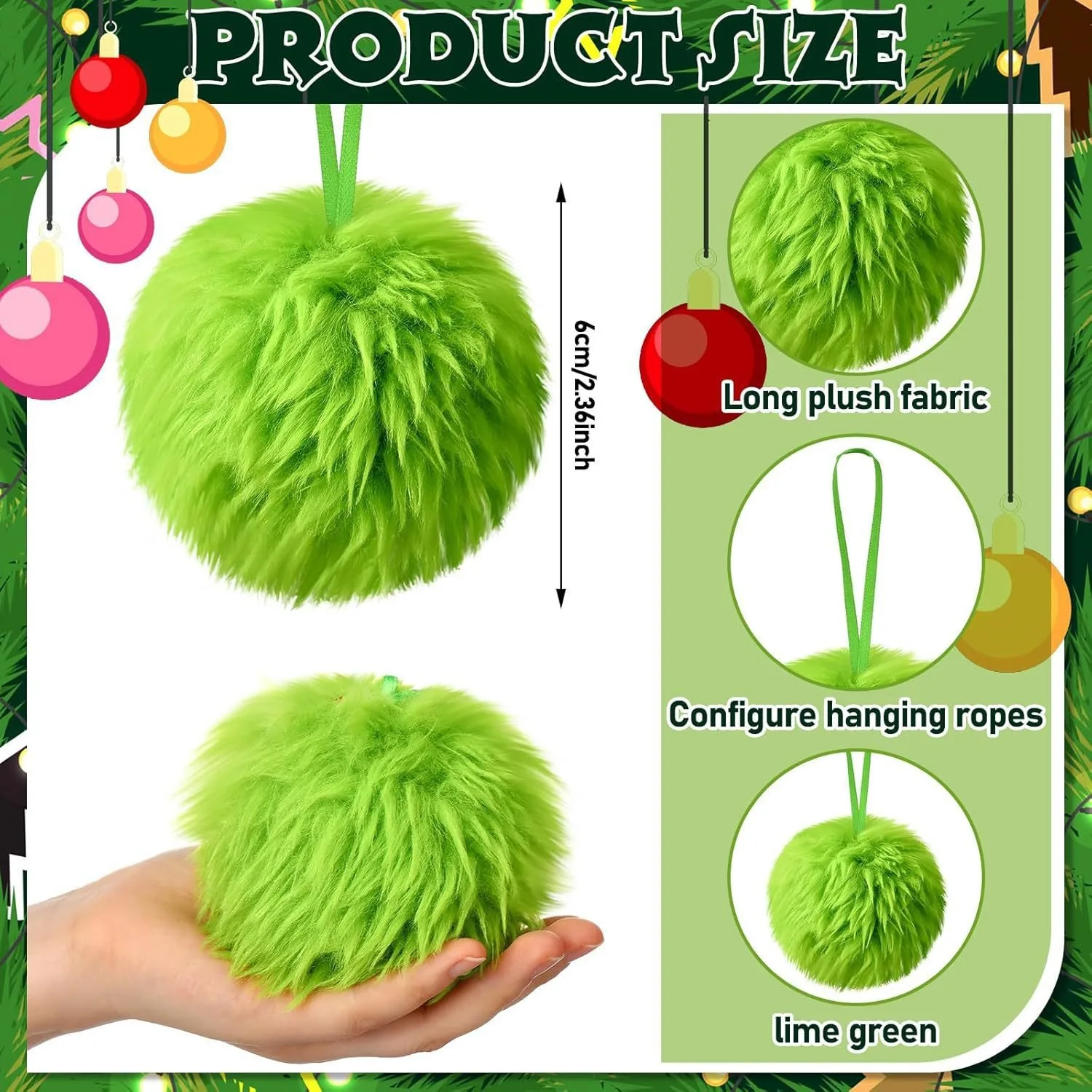 Christmas Green Long Plush Bal - огляд і ціна Santa Hat Plush