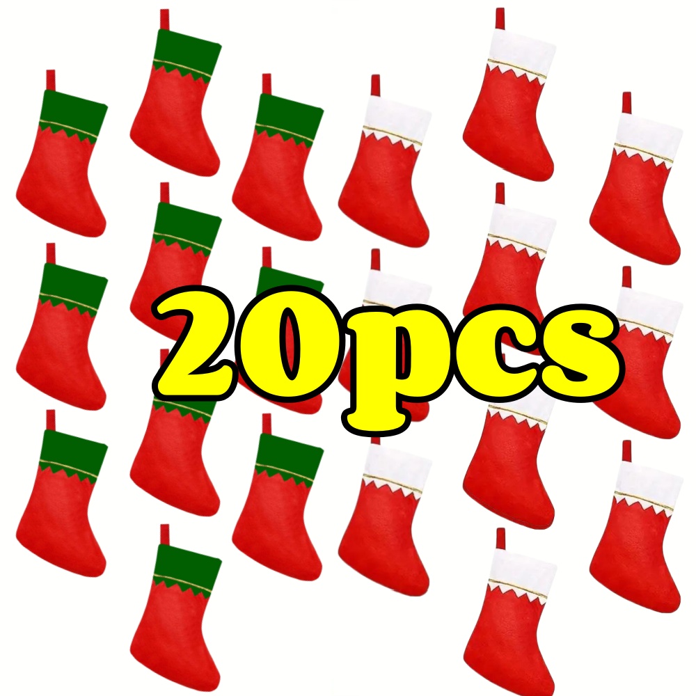 12pcs Red Felt Christmas Stock - огляд і ціна Christmas Stocking Hanging