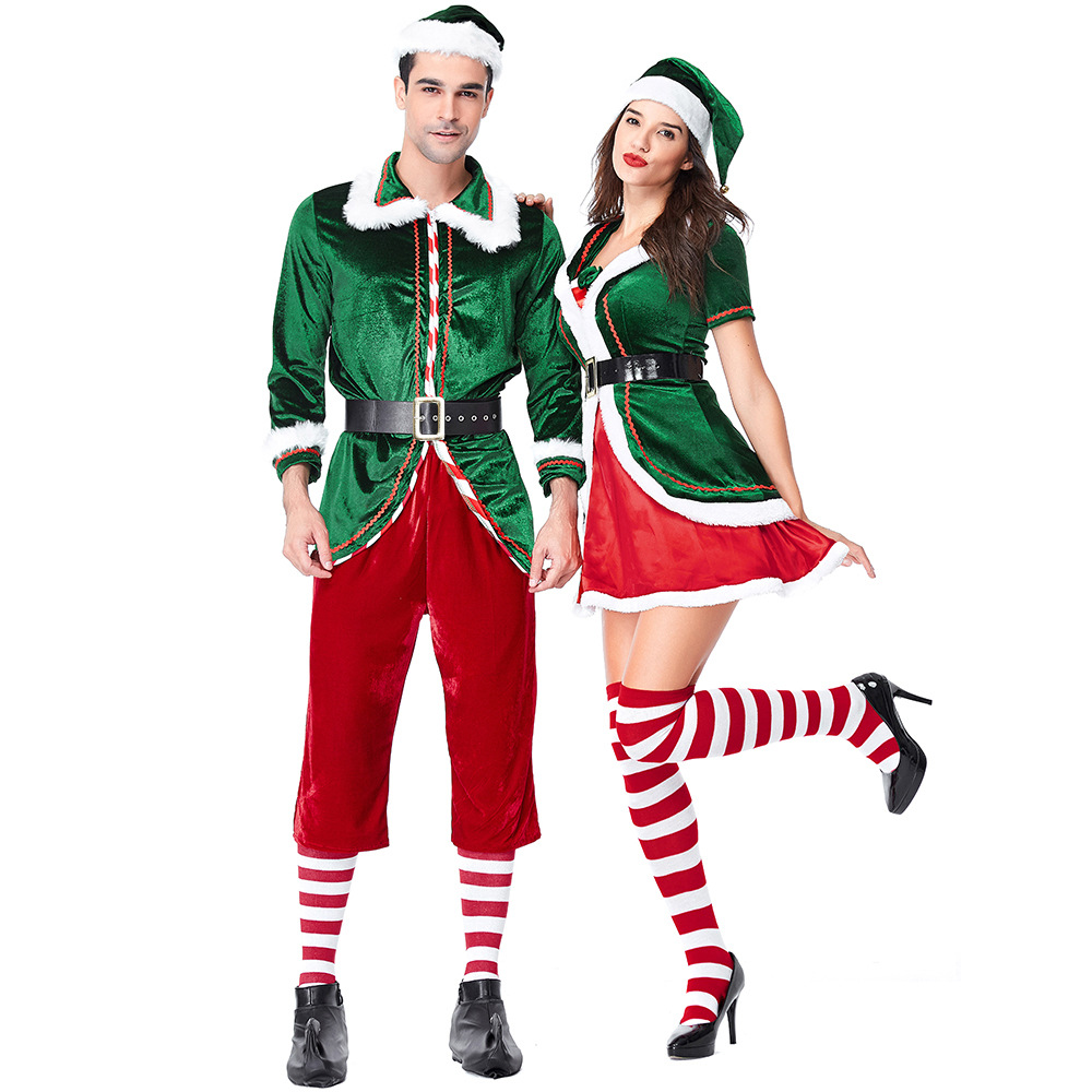 Santa Claus Costume Women Men  - огляд і ціна Elf Costume Christmas