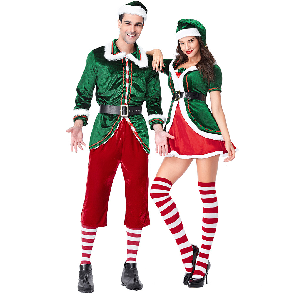 Santa Claus Costume Women Men  - огляд і ціна Elf Costume Christmas