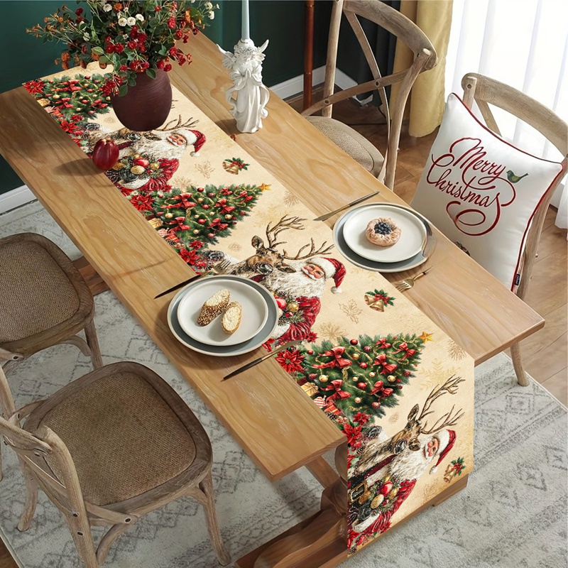 Vintage Christmas Table Runner - огляд і ціна Christmas Table Runner