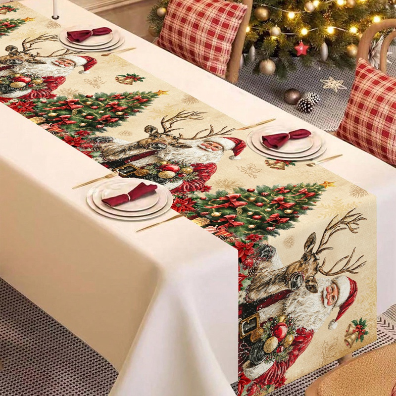 Vintage Christmas Table Runner - огляд і ціна Christmas Table Runner