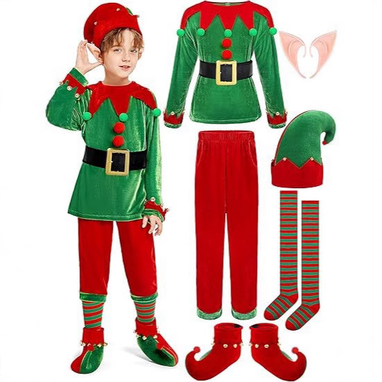 Christmas Elf Costume Set Gree - огляд і ціна Elf Costume Christmas