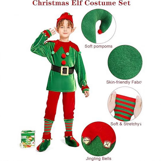 Christmas Elf Costume Set Gree - огляд і ціна Elf Costume Christmas