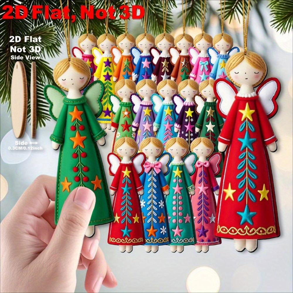 16Pcs Colorful Angel Ornaments - огляд і ціна Star Tree Topper
